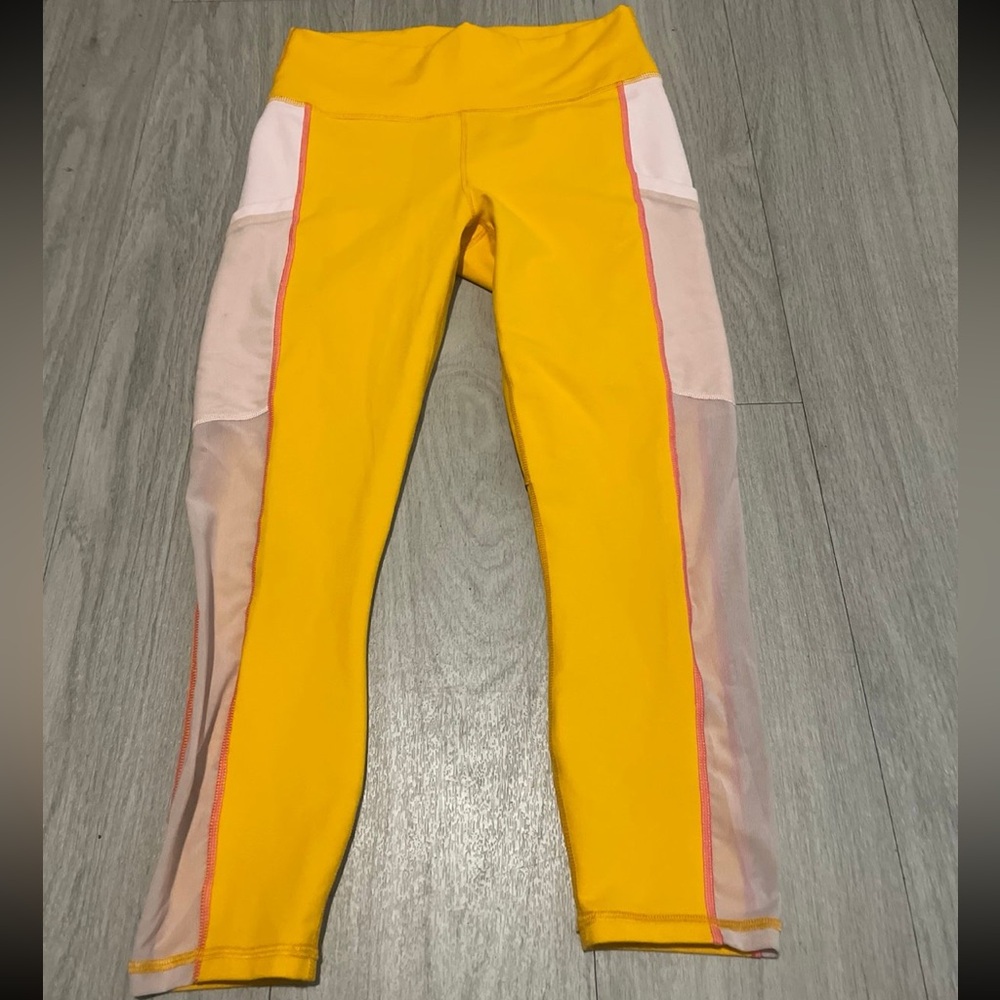 Fabletics Bright Yellow PowerHold Leggings